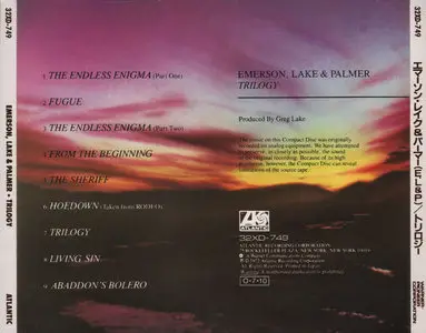 Emerson, Lake & Palmer - Trilogy (1972) [1987, Warner-Pioneer 32XD-749, Japan]