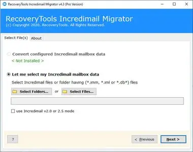 RecoveryTools Incredimail Migrator 4.8