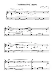 The Impossible Dream - Glen Campbell, Roger Williams (Easy Piano)