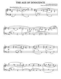 The Age Of Innocence - Elmer Bernstein, Sylvia Fine (Piano Solo)
