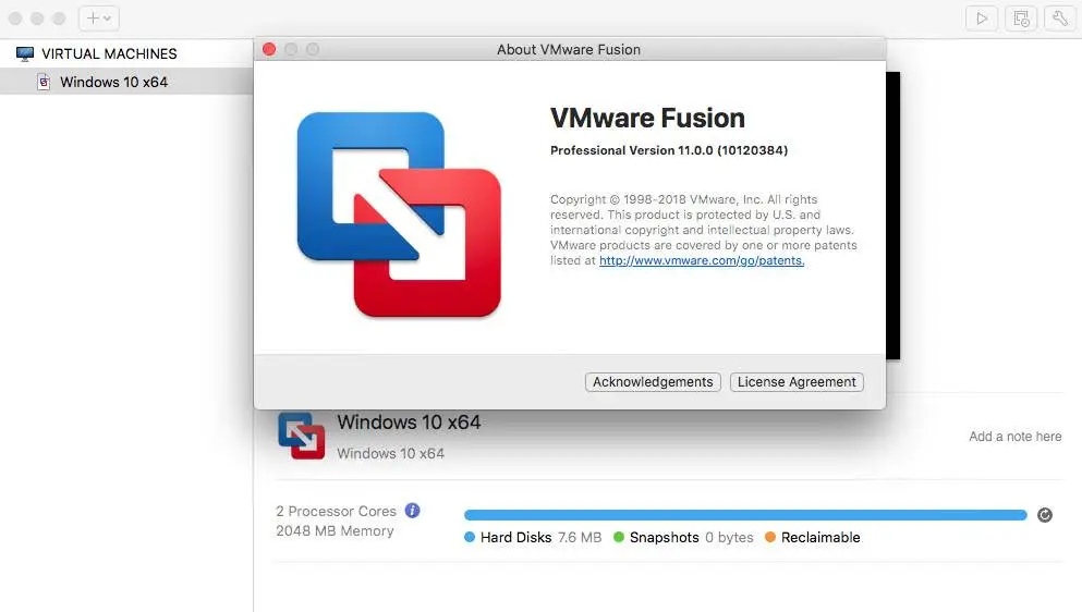 Vmware fusion pro 11.5 key