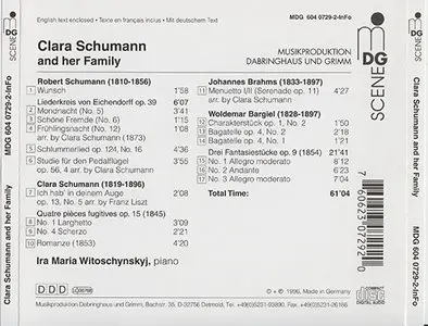 Ira Maria Witoschynskyj - Clara Schumann And Her Family (1996)