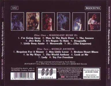 Mahogany Rush ‎– Mahogany Rush IV / World Anthem (2008) 2 CD