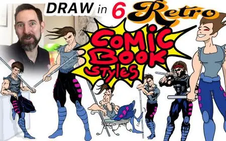 Draw in 6 Retro Comic Book Styles !