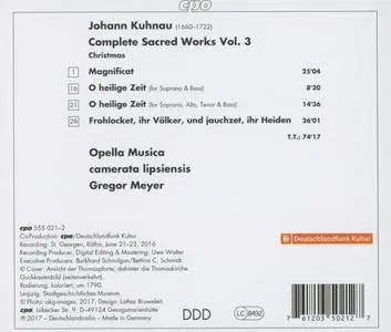 Opella Musica, Camerata Lipsiensis & Gregor Meyer - Kuhnau: Complete Sacred Works, Vol. 3 (2018)