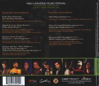 Various Artists - Abstract Logix Live! The New Universe Music Festival 2010 (2011) {Abstract Logix ABLX030} (John McLaughlin)