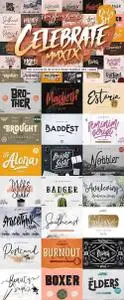 CreativeMarket - CELEBRATE 2019 BUNDLE - 51 Fonts 3275414