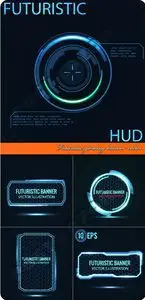 Futuristic glowing banner vector