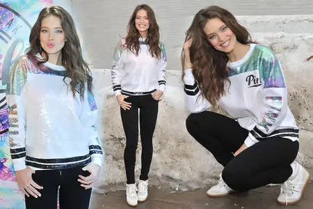 Emily Didonato - Victoria's Secret PINK Limited Release Varsity Crew launch in Buffalo March 14, 2015