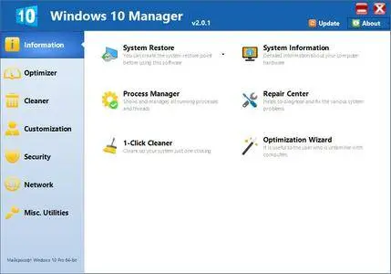 Yamicsoft Windows 10 Manager 2.0.1 Multilingual Portable