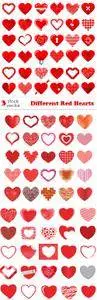 Vectors - Different Red Hearts