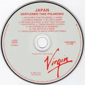 Japan - Gentlemen Take Polaroids (1980) [Virgin VJCP-68872, Japan]