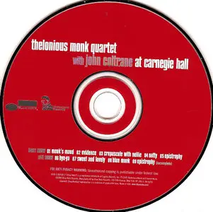 Thelonious Monk Quartet With John Coltrane - At Carnegie Hall (1957) {Blue Note} [Repost]