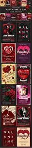 CreativeMarket - 10 Valentines Day Flyer Bundle V1 3434945