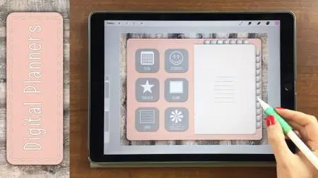 Design a Digital Planner on Your iPad in Procreate: Buttons, Stickers, Textures, & Tabs