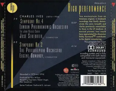 José Serebrier, Eugene Ormandy - Charles Ives: Symphonies Nos. 4 & 2 (1999)