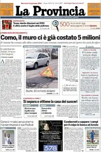 LA PROVINCIA DI COMO 13 GENNAIO 2010