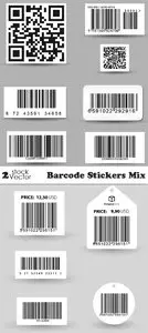 Vectors - Barcode Stickers Mix