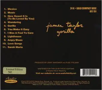 James Taylor - Gorilla (1975) [Audio Fidelity, AFZ 151]