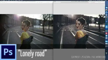 Complete Post Production workflow: from Lightroom to Photoshop - Lonely road (v2.5)