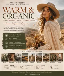 Lightroom Presets - Pretty Presets - Warm and Organic