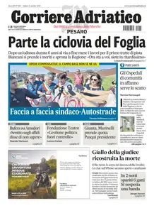 Corriere Adriatico Pesaro - 11 Ottobre 2025