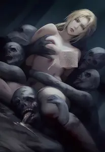 Zombie romantic night (ai generated)