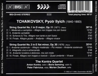 The Kontra Quartet - Pyotr llyich Tchaikovsky: String Quartets No.1 & No.3 (1998)