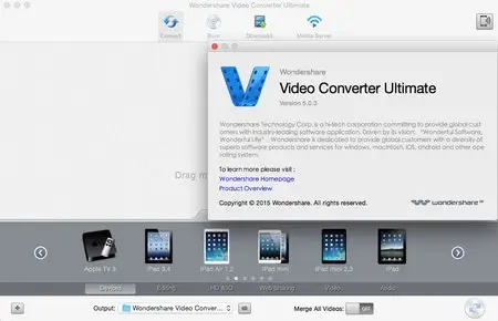 Wondershare Video Converter Ultimate for Mac 5.0.3 Multilangual Mac OS X