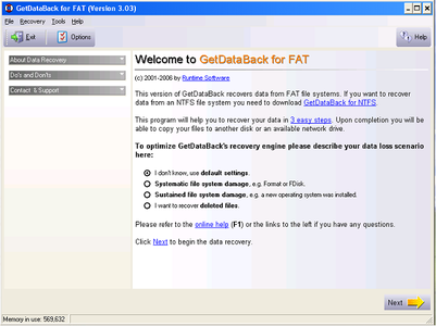 Portable GetDataBack for NTFS & FAT ver 3.03