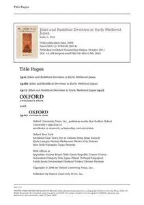 Jōkei and Buddhist Devotion in Early Medieval Japan