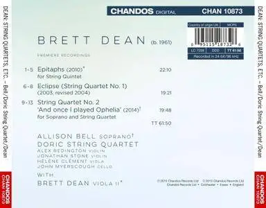 Doric String Quartet, Allison Bell - Brett Dean: Epitaphs; String Quartets Nos. 1 & 2 (2015)
