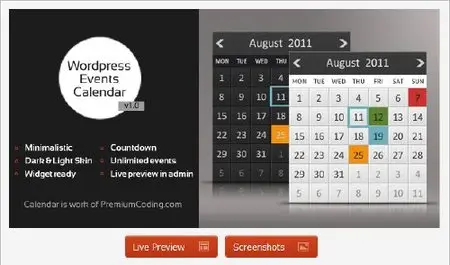 CodeCanyon Wordpress Multiple Events Calendar with Countdown