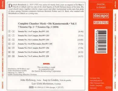 John Holloway, Jaap Ter Linden, Lars Ulrik Mortensen - Dietrich Buxtehude: Complete Chamber Music, Vol.1 (1994)