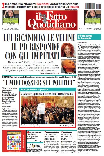 Il Fatto Quotidiano (31-01-10)