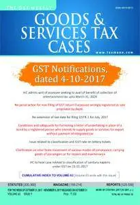 Goods & Services Tax Cases - October 31, 2017