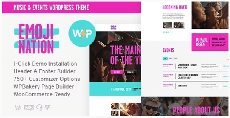 EmojiNation v1.0.6 - Night Club & Concert Event WordPress Theme