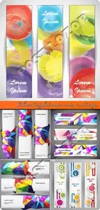 Coloured bright banners vector web design