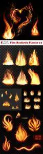 Vectors - Fire Realistic Flames 11