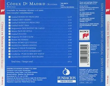 Grupo De Musica Alfonso X El Sabio - Codice De Madrid Siglo XIII (1997) 