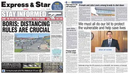 Express and Star Sandwell Edition – March 23, 2020