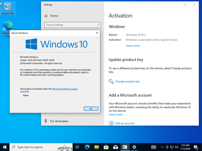 Windows 10 Pro 22H2 build 19045.3930 Preactivated (x64) Multilingual January 2024