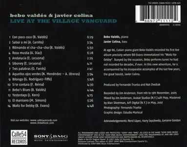 Bebo Valdes & Javier Colina - Live At The Village Vanguard (2007) {Calle 54}