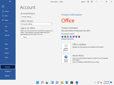 Windows 11 AIO 21H2 Build 22000.194 (x64)  Final (No TPM Required) With Office 2019 Pro Plus Multilingual Preactivated