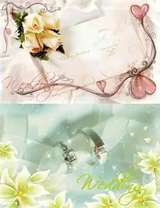 Backgrounds for wedding album PSD