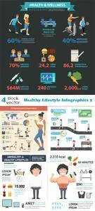 Vectors - Healthy Lifestyle Infographics 2