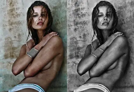 Edita Vilkeviciute topless in Steven Lyon photoshoot