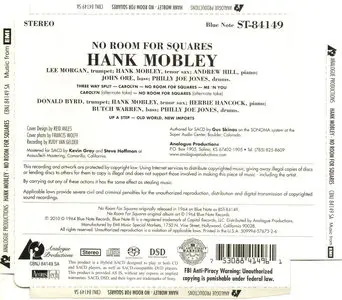 Hank Mobley - No Room For Squares (1963) [Analogue Productions Remastered 2011]