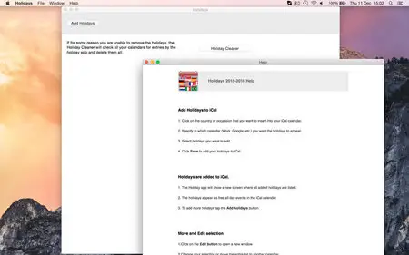 Holidays 2015-2016 v2.60 Mac OS X