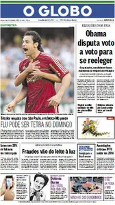 Jornal O Globo - 05 de novembro de 2012 - Segunda